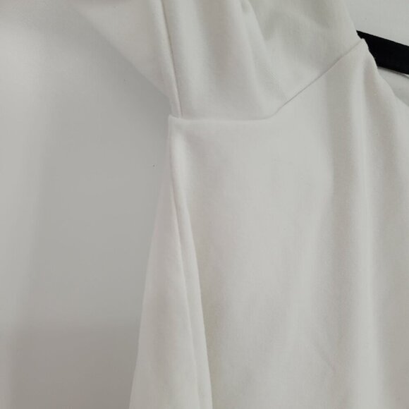 Susana Monaco womens XS white off shoulder swing top built in Made in USA - Picture 3 of 8